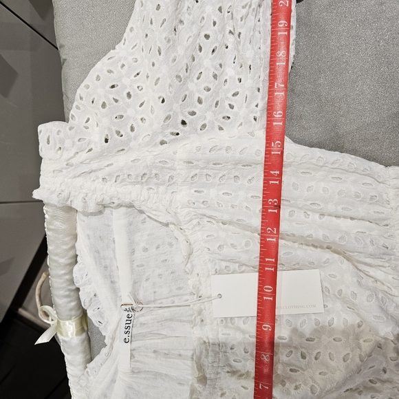 Eyelet Square Neck Crop Top.  Flat Friendly! - Picture 5 of 6